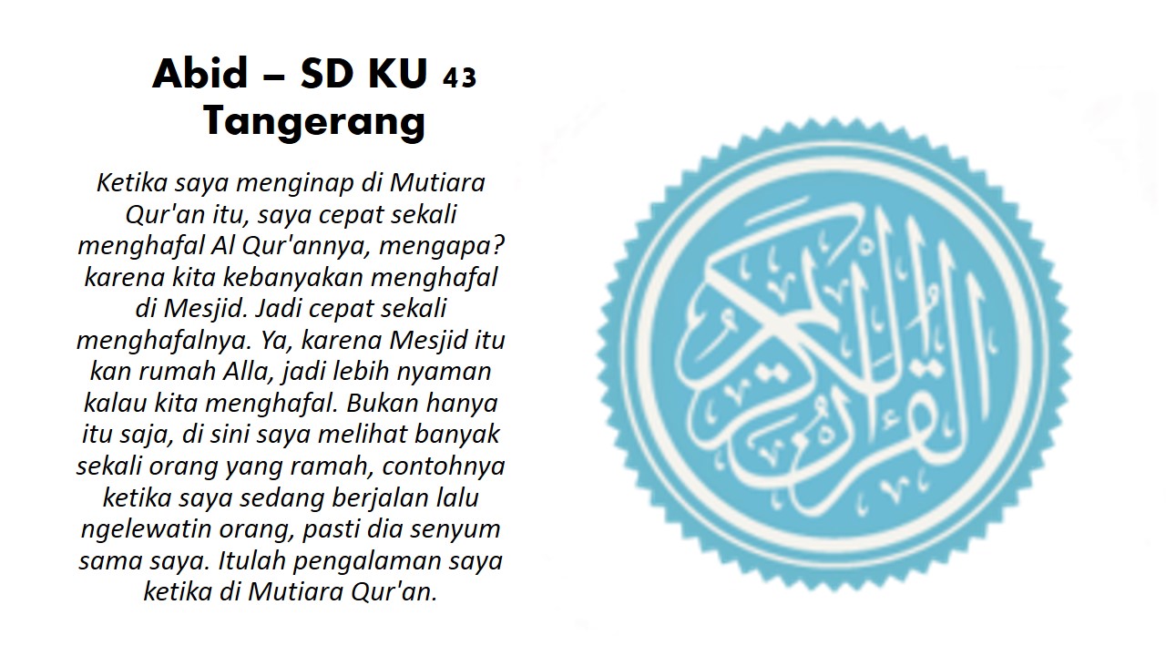 Penerimaan – Islamic Boarding School Mutiara Quran